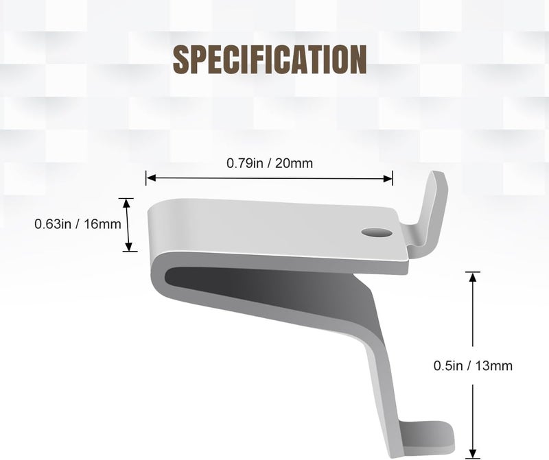 Lenink 28 Piece 256P-ZC Adjustable Pilaster Shelf Clip Shelving Brackets Clips for Metal and Wood Shelving - Image 2